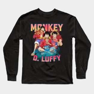 Bootleg Anime One Piece Monkey D. Luffy Long Sleeve T-Shirt